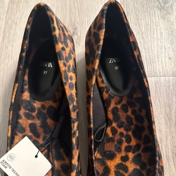 Zara cheetah flats 6.5 - Picture 2 of 4